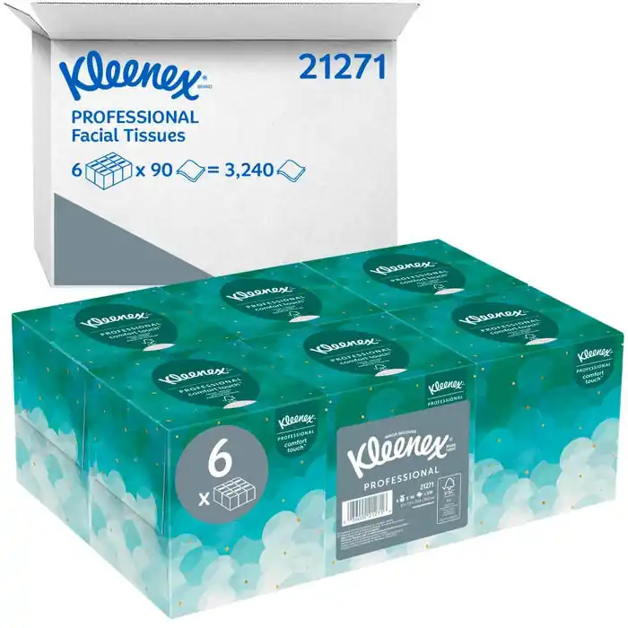 Secure Checkout Kleenex Naturals Facial Tissues, Cube Box, 90 Tissues Per Box, Case of 36 Boxes
